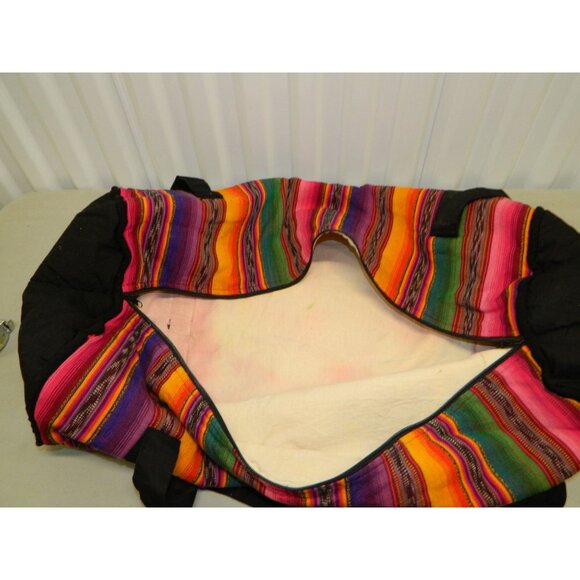 Peru Guatemala Colorful Striped Tote Bag Gym Travel Colorful Ethnic Weekender - Picture 7 of 7